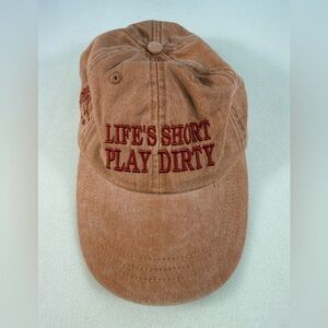 Adams Y2K Rust Orange Mesh-Lined Lifes Short Play Dirty Baseball Cap